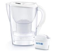 BRITA Marella fridge water filter jug for reduction of chlorine, limescale and impurities, Includes 1 x MAXTR filter cartridges, 2.4 L -White
