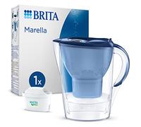 BRITA Marella Water Filter Jug Blue (2.4L) incl. 1x MAXTRA PRO Pure Performance cartridge - fridge-fitting jug with digital LTI and Flip-Lid - now in sustainable Smart Box packaging