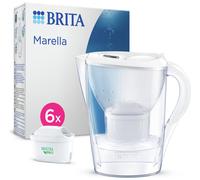 BRITA Marella Cool Water Filter Jug 2,4L + 6 Maxtra Pro All-in-1 Waterfilters White