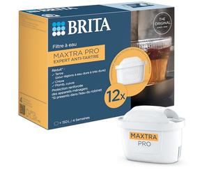 BRITA Maxtra Pro Expert Anti-Scale Water Filter Cartridge Tap Pack of 12 Original Refill for BRITA Special Hot Drinks Filter Jug (Scale Protection & Reinforced Household Appliance)