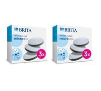 BRITA MicroDisc Replacement Filter Discs for Fill&Go and Filter Bottles, Reduce Chlorine, microparticles and Other impurities - 6 Pack