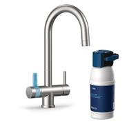 Brita mypure P1 Water Filter Kitchen Tap - Round - Includes 1x P1000 Cartridge in Silver | Size: 1 Pack Brita Silver 1 Pack
