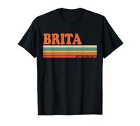 BRITA Personalized First Name Vintage Stripes T-Shirt