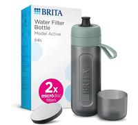 Brita Sports Fill & Go Active Water Filter Bottle 2 MicroDisc Filter 600ml GREEN