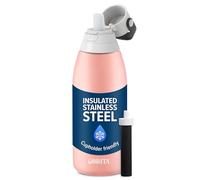 BRITA Stainless Steel Premium Filtering Water Bottle, BPA-Free, Reusable, Insulated, Replaces 300 Plastic Water Bottles, Filter Lasts 2 Months or 40 Gallons, Includes 1 Filter, Rose - 32 oz.