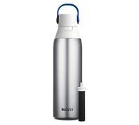 Brita Stainless Steel Water Bottle with Filter, 20 Ounce Premium Double Insulated Water Bottle, BPA Free, Silver