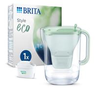 BRITA Style Eco Green Water Filter Jug (2.4 L) Including 1 Maxtra Pro All-in-1 Cartridge - Sustainable Water Filter in Modern Design to Reduce Limescale, Chlorine, Lead & Impurities