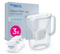 BRITA Style Essential Jug White (2.4l) x3 BRITA Maxtra Pro Pure Performance Cartridges