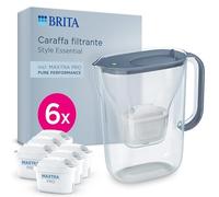 BRITA Style Essential White Filter Jug (2.4L) incl. 4x MAXTRA PRO Lime Expert | Compatible with Fridge Door, with LED Indicator, Filters Limescale, Metals and Much More