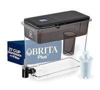 Brita UltraMax Large Water Dispenser with 1 BritaPlus Filter, 27 Cup, Black (Package May Vary)