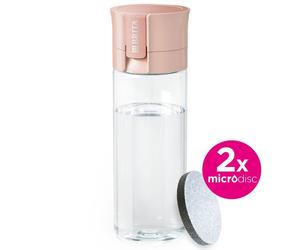 BRITA Vital Bottle in pastel peach + 2 MicroDisc filter cartridges - 1 item