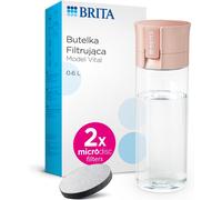 BRITA Water Filter Bottle Apricot (600ml) - portable water filtration bottle fo