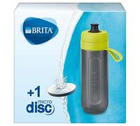 Brita Water Filter Bottle Polypropylene/Silicone, Lime LDPE, 7.5 x 7.5 x 23 cm
