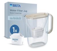 BRITA Water Filter Jug Style Essential (2.4l) Sand incl. 1x MAXTRA PRO Pure Performance Cartridge
