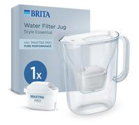 BRITA Filter Carafe - Style Essential White - Capacity 2.4L with 1.4L of filtered water - 1 Maxtra Pro Pure Performance filter