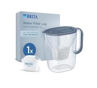 BRITA Water Filter Jug Style Essential XL Stone Blue (3.6L) incl. 1x MAXTRA PRO Pure Performance Cartridge|large volume pitcher with Smart Light LTI & flip-lid - filtering impurities, metals & more