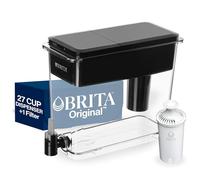 Brita XL Water Filter Dispenser for Tap and Drinking Water with 1 Standard Filter, Lasts 2 Months, 27-Cup Capacity, Christmas Gift for Men and Women, BPA Free, Black