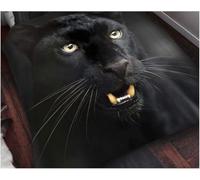 BritAces Animal Print Throw Blanket | 3D Faux Fur Fleece Blanket for Sofa, Bed & Couch | Warm, Cosy, Cuddly & Fluffy Soft Thermal Throw for Home Décor (150x200cm, Black Panther)