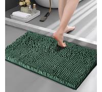 BritAces Luxury Chenille Bath Mat - Ultra Soft Non Slip Bathroom Rug - Super Absorbent Fluffy Microfiber Bathmat - Morden Quick Dry Machine Washable Bathroom Floor Mat - 50x80cm - Sage Green