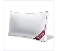 BritAces Luxury Microfiber Box Pillow - 8cm Deep Side Wall Support Bed Pillow - Breathable Soft & Supportive Hotel Pillow - Comfortable Single Pillow for Back & Side Sleepers - 70x45cm, White