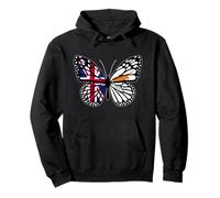 Britain and Cyprus Mix Butterfly British Cypriot Roots Pullover Hoodie
