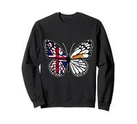 Britain and Cyprus Mix Butterfly British Cypriot Roots Sweatshirt