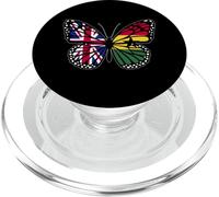 Britain and Ghana Mix Butterfly British Ghanaian Roots PopSockets PopGrip for MagSafe