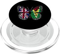 Britain and Guyana Mix Butterfly British Guyanese Roots PopSockets PopGrip for MagSafe