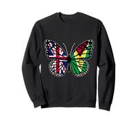 Britain and Guyana Mix Butterfly British Guyanese Roots Sweatshirt