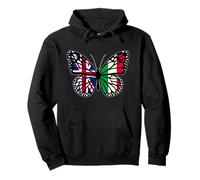 Britain and Italy Mix Butterfly British Italian Roots Pullover Hoodie