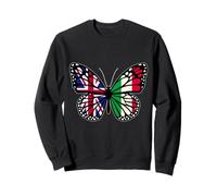 Britain and Italy Mix Butterfly British Italian Roots Sweatshirt
