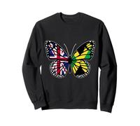 Britain and Jamaica Mix Butterfly British Jamaican Roots Sweatshirt