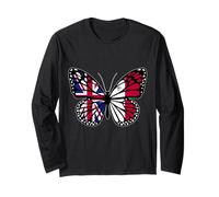 Britain and Malta Mix Butterfly British Maltese Roots Long Sleeve T-Shirt