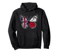 Britain and Poland Mix Butterfly British Polish Roots Polska Pullover Hoodie