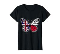 Britain and Poland Mix Butterfly British Polish Roots Polska T-Shirt