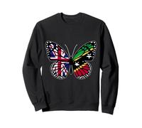 Britain and St Kitts Mix Butterfly British Kittitian Roots Sweatshirt