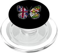Britain and Zimbabwe Mix Butterfly British Zimbabwean Roots PopSockets PopGrip for MagSafe