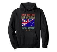 Britain Australia Flag Half British Half Australian Flag Pullover Hoodie