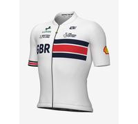 Alé Men's British Cycling Official Prime Short Sleeve Cycling Jersey, XXL White