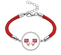 Britain Flag EU UK Lucky Red String Bracelet Rope Bracelet Handmade