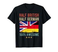 Britain Germany Flag Half British Half German Flag T-Shirt