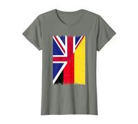 Britain Germany Flag Half British Half German Flag T-Shirt