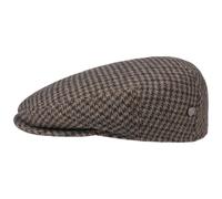 Lierys Britain Houndstooth Flat Cap Made in Italy Men Summer/Winter Brown
