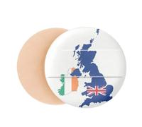Britain Map Irland Flag Country UK Air Cushion Makeup Foundation Sponge Powder Puff