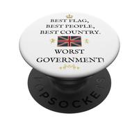 BRITAIN PATRIOT SUPPORT PROUD BRITISH WORST GOVERNMENT UK PopSockets Adhesive PopGrip