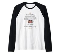 BRITAIN PATRIOT SUPPORT PROUD BRITISH WORST GOVERNMENT UK Raglan Baseball Tee