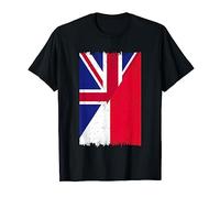 Britain Poland Flag Half British Half Polish Flag T-Shirt