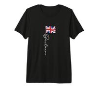 Britain Signature Flag Pole - Elegant Patriotic British Flag Premium T-Shirt
