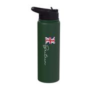 Britain Signature Flag Pole - Elegant Patriotic British Flag Stainless Steel Insulated Water Bottle