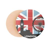 Britain Union Jack London Eye Big Ben Flag UK Air Cushion Makeup Foundation Sponge Powder Puff